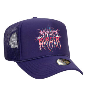 Mutant Burger Purple Chrome Logo Trucker Hat