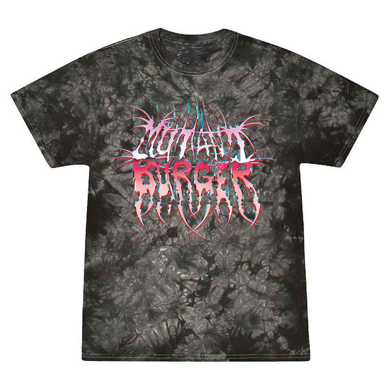Mutant Burger Tie Dye Black Logo Tee